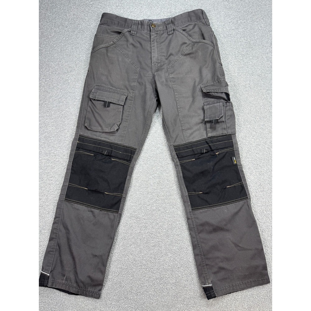 Cordura Double Knee Cargo Pants Men's 32x30 Gray Utility Workwear Sidewinder